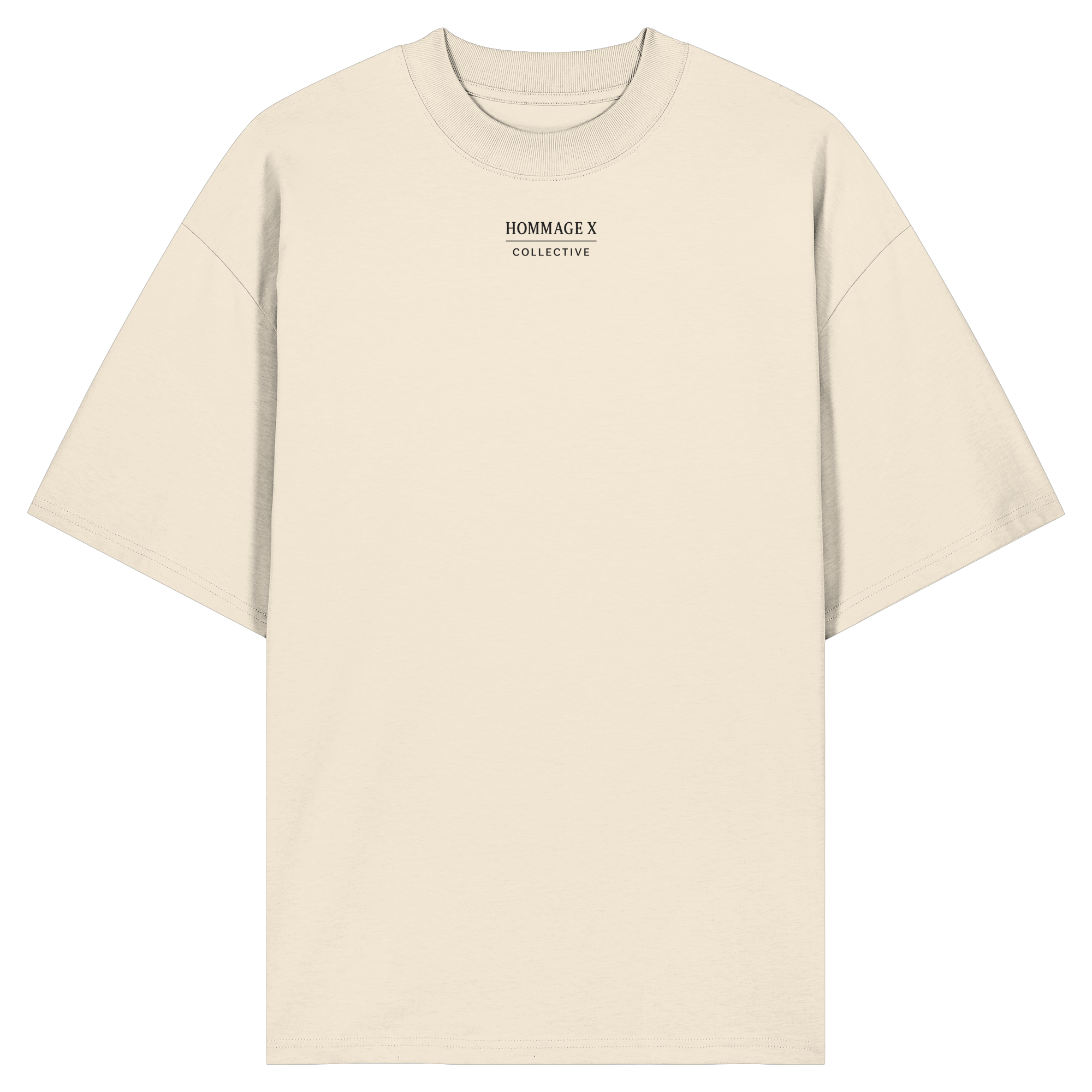Organic Logo Unisex Tee Oversized Natural Raw